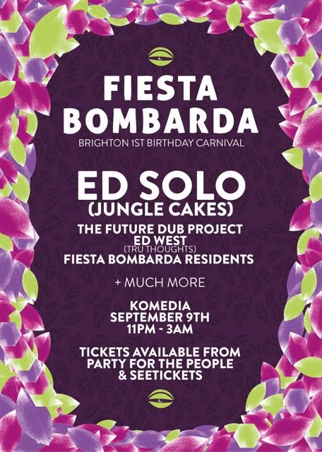 Fiesta Bombarda’s first anniversary bonanza in Brighton – September 9 @ Komedia!  