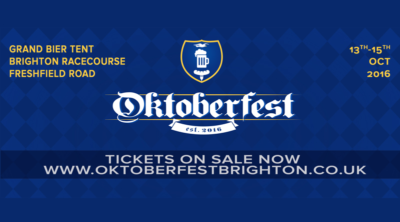 Oktoberfest comes to Brighton!  ‘The Grand Bier Tent’, Brighton Racecourse Grounds.