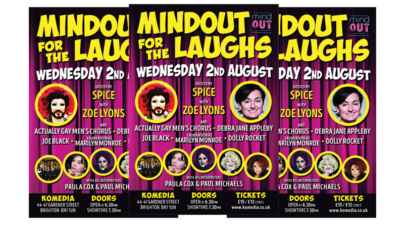 Read more about the article Mind Out For The Laughs at Komedia, Wednesday Aug 2, 7.30pm