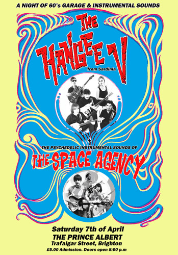 The Hangee V & The Space Agency – Live 60's Garage & Surf Instrumental Night.
