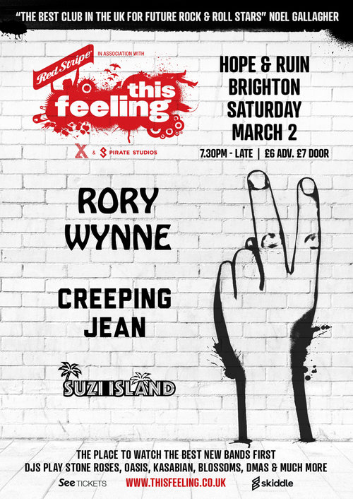 THIS FEELING:  BRIGHTON W/ RORY WYNNE, CREEPING JEAN & SUZI ISLA