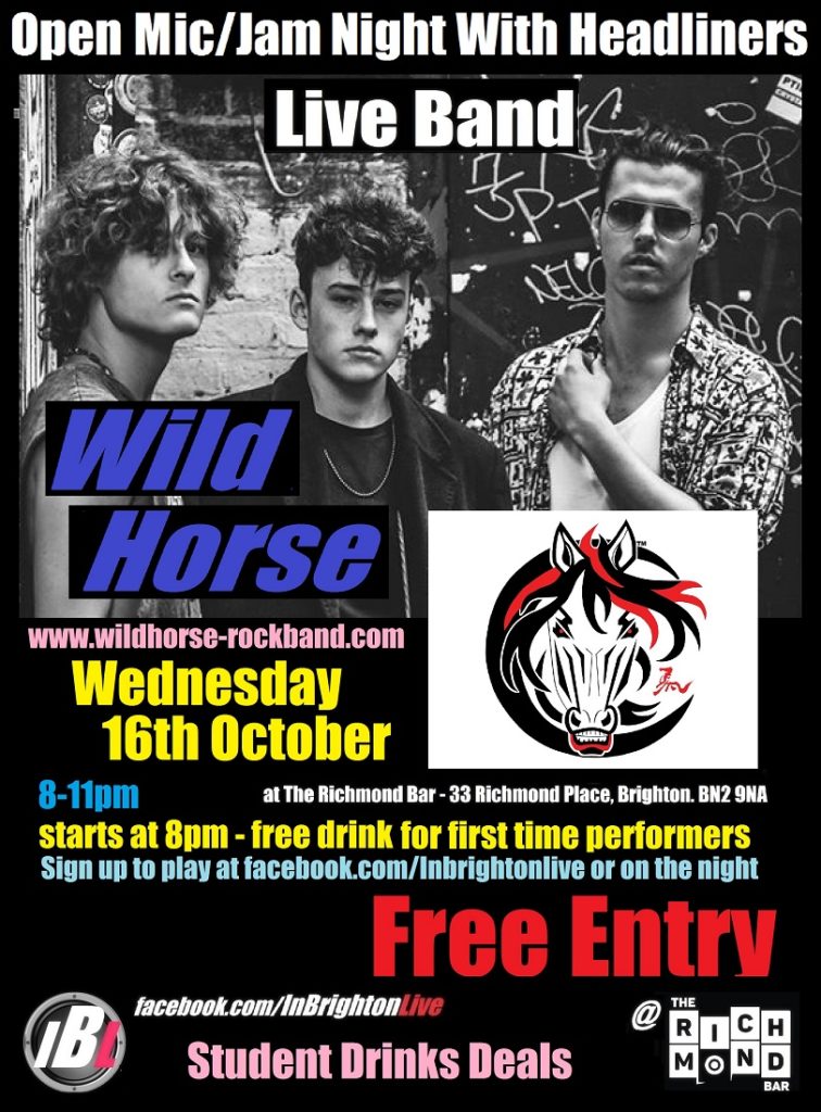 Wild Horse Headline the Richmond Open Mic/Jam Night: with IBL