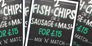Read more about the article Meal Deal: 2 Fish ‘n’ Chips or 2 Sausage ‘n Mash….. or Mix ‘n’ Match! For £15!