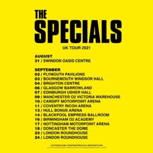 See The Specials Live On Tour @ Brighton Centre, September 4th 2021