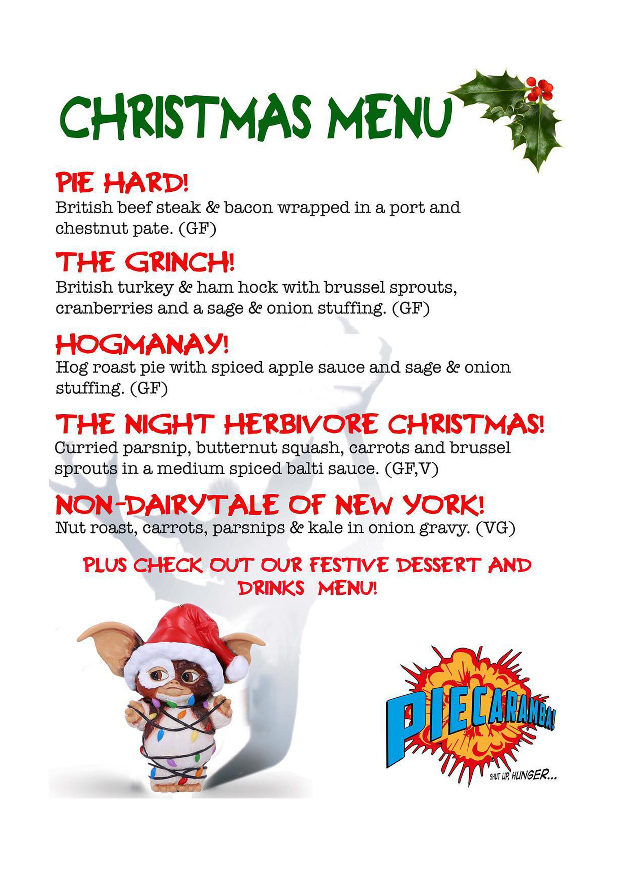 Christmas Menu - Fiddler's Elbow - Brighton Events & News Magazine