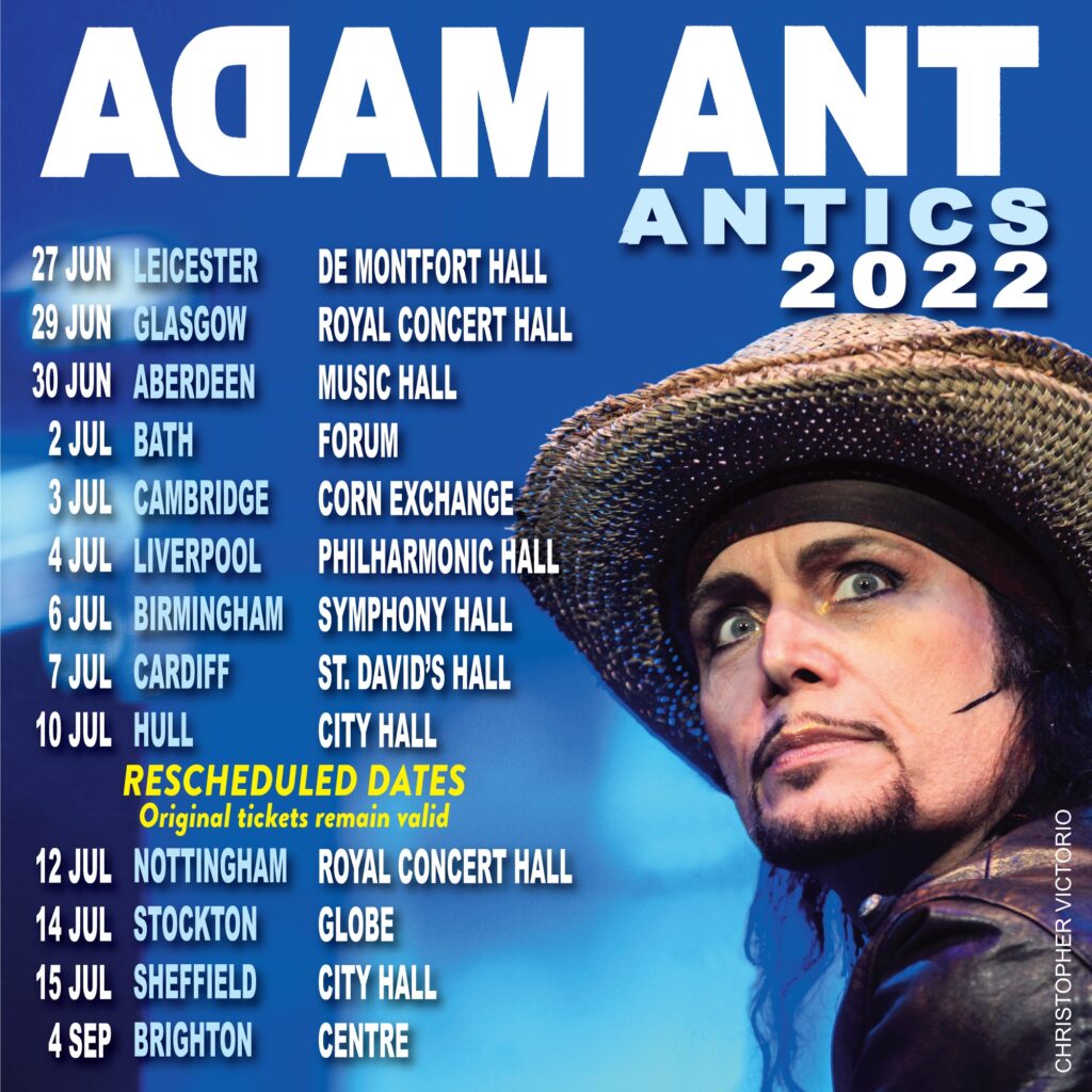Adam Ant performs at the Brighton Centre!
