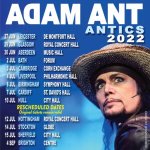 Read more about the article Adam Ant performs at the Brighton Centre!