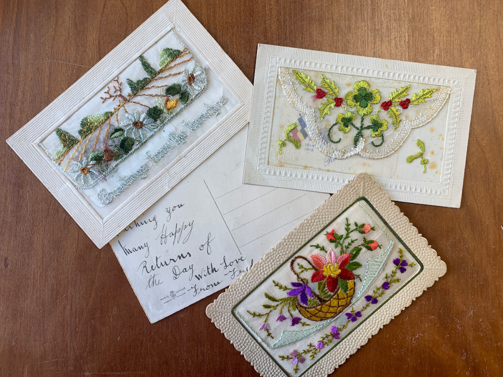Sew an embroidered postcard @ Zenzie Tinker Conservation, New England House