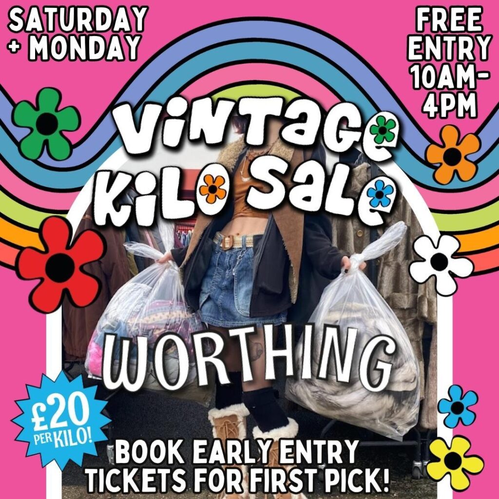 Vintage Clothing Kilo Sale @ To Be Worn Again Wholesale Warehouse, Worthing