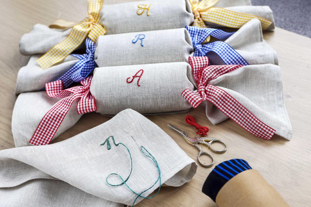 Embroider Eco-Friendly Fabric Christmas Crackers