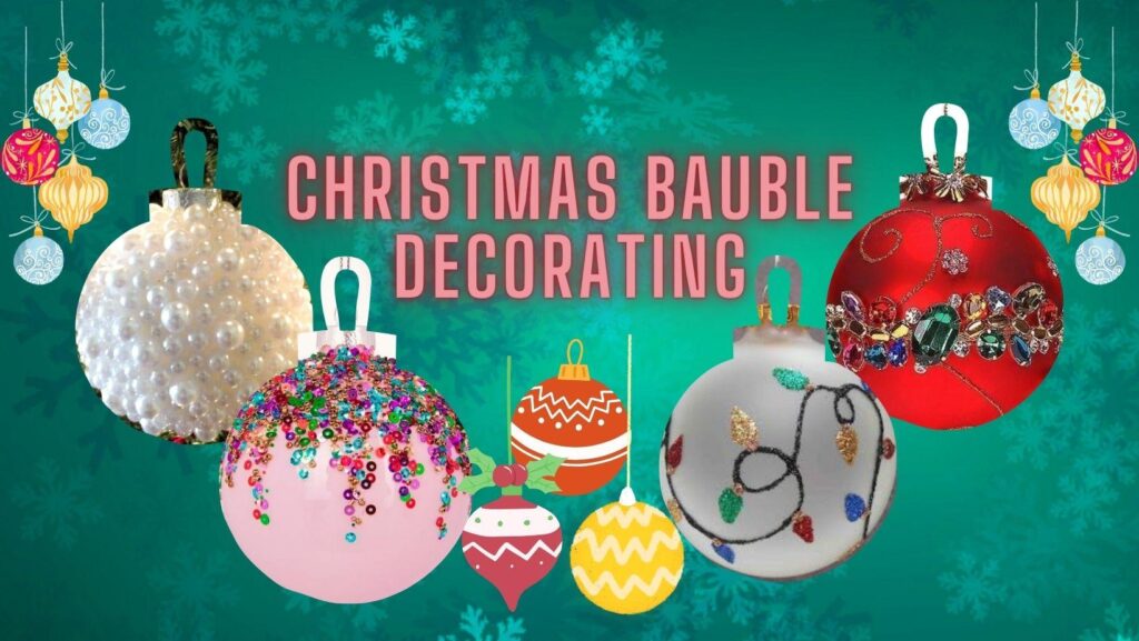 Christmas bauble decorating