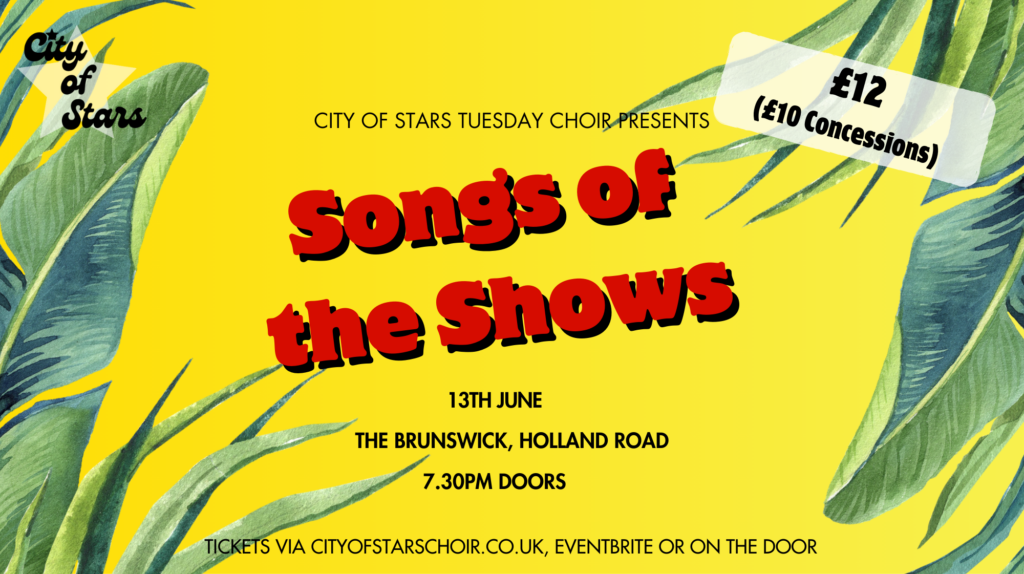 Tuesday Choir presents…Songs of the Shows
