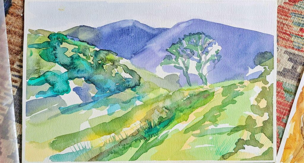 Day 1: Paint, paper, brush