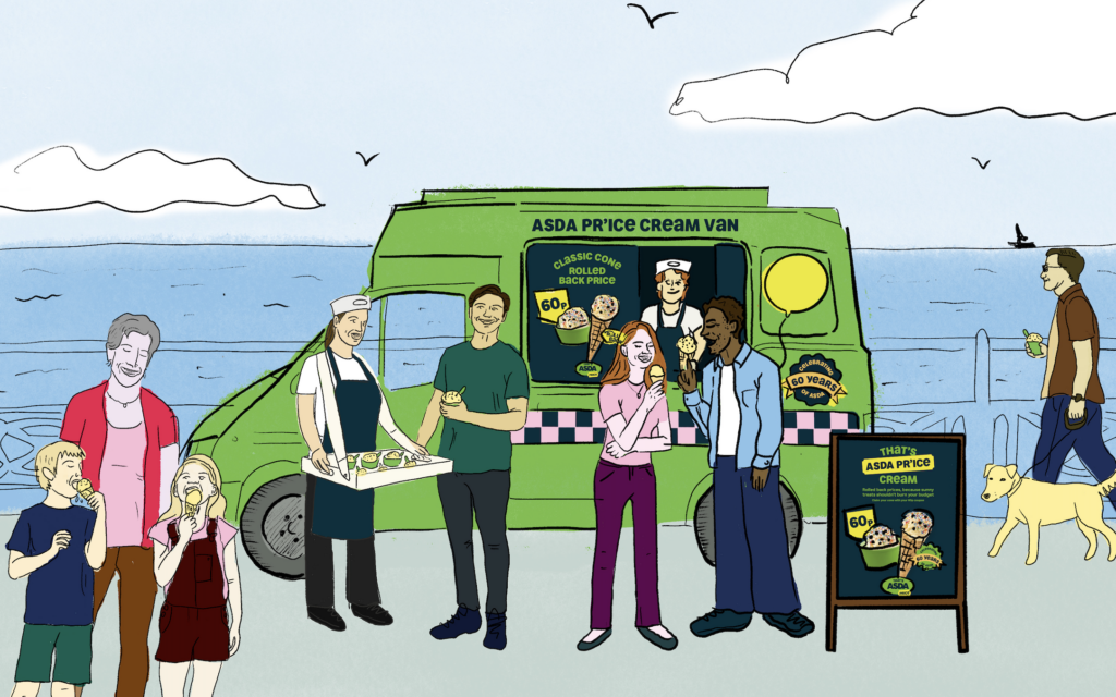 Asda’s Pr’ice Cream Van @ Kings Road Arches