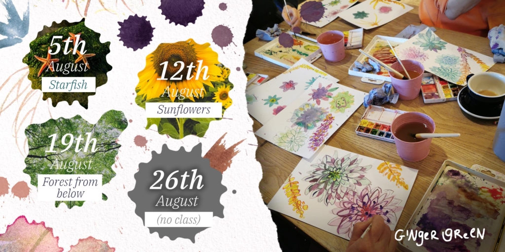 Weekly Art Class – Paint Nature in Watercolour (Tuesday Afternoons) Weekly Art Class – Paint Nature in Watercolour (Tuesday Afternoons)