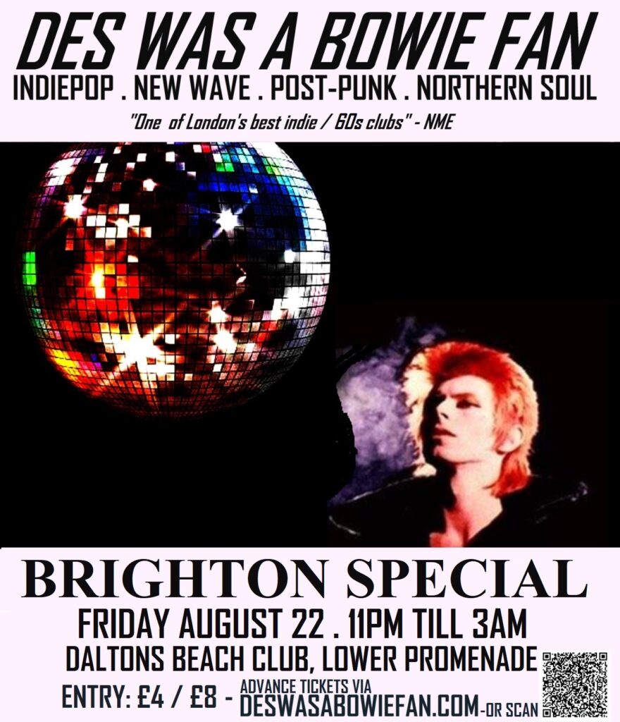 Des Was a Bowie Fan: Brighton Special at Daltons Beach Club