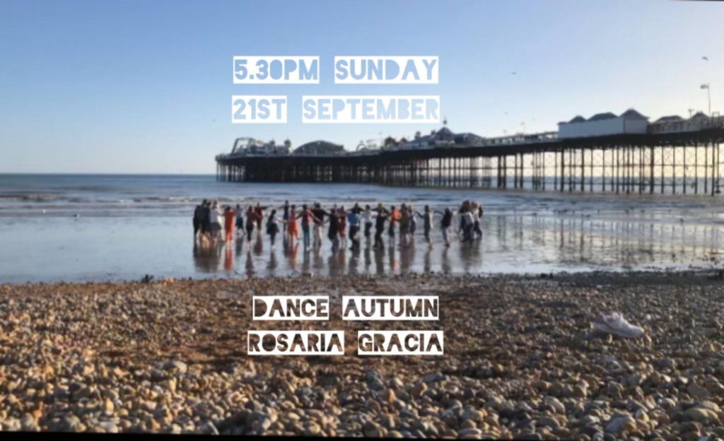 Dance Autumn -Guided silent disco with Rosaria Gracia on low tide sands Dance Autumn -Guided silent disco with Rosaria Gracia on low tide sands
