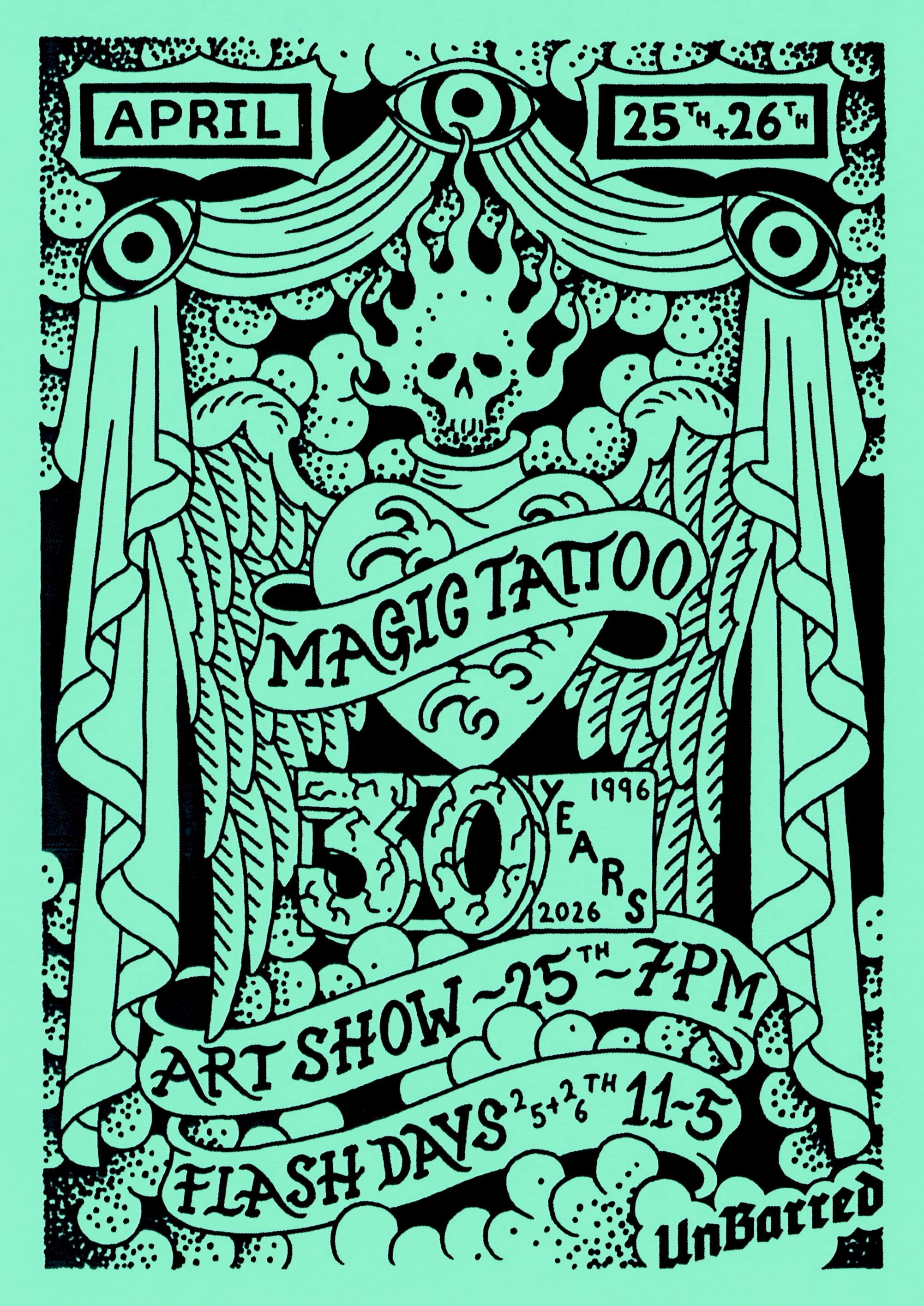 30 Years of Tattoo Magic - Art Show & Flash Weekend!