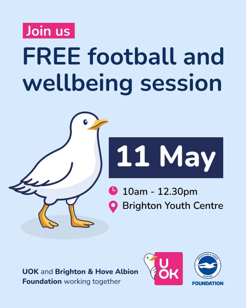 FREE Football and Wellbeing Session hosted by UOK and B and H Albion FC Foundation