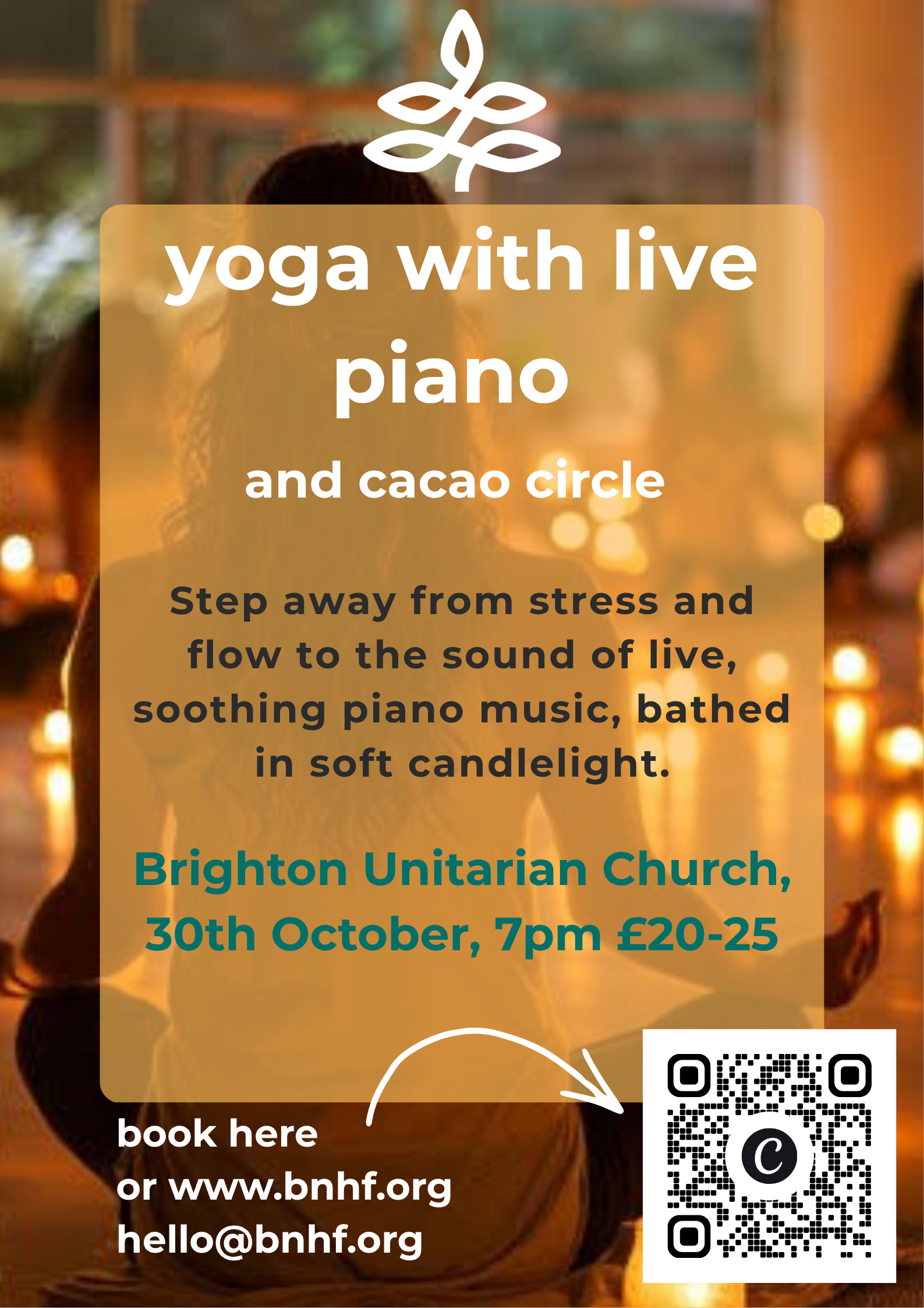 Yoga with Live Piano by Candlelight and Cacao Circle