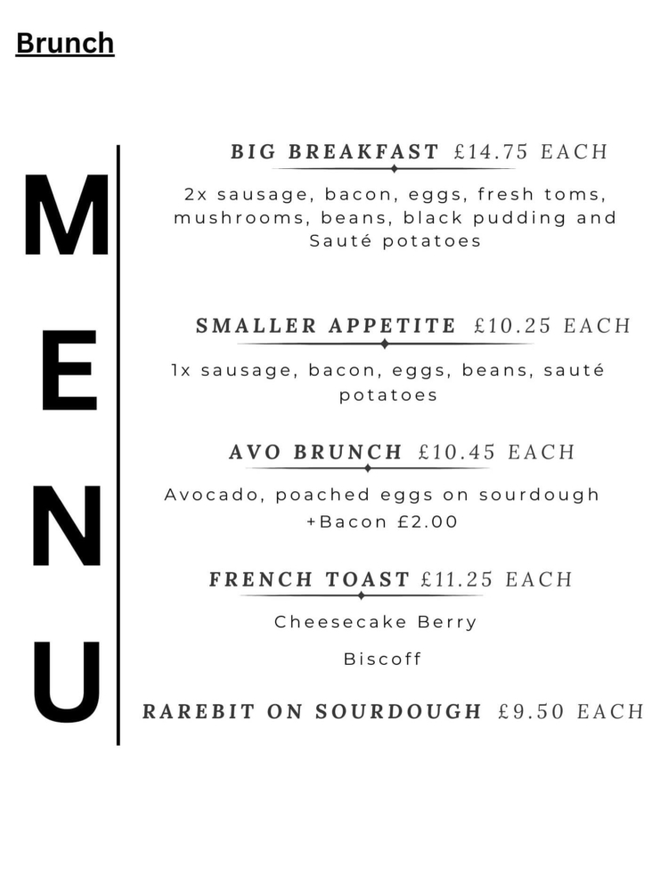 The Park Crescent Menu 2